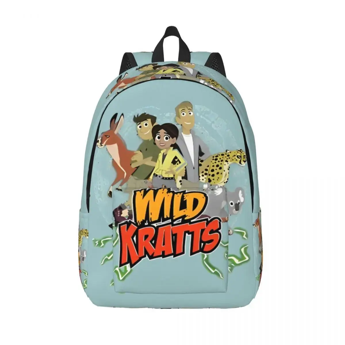 Wild Kratts Backpack for Men Women Casual High School Work Daypack Laptop Computer Canvas Bags Gift