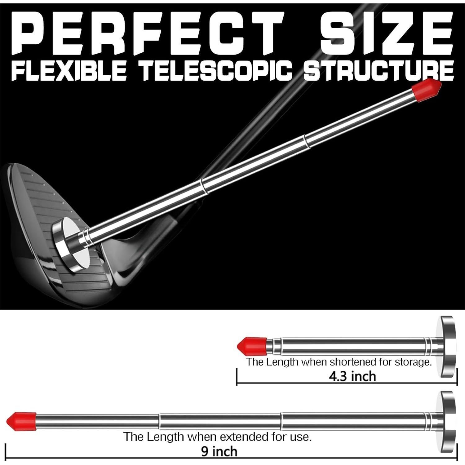 Golf Alignment Rods - Club Alignment Sticks with Telescopic  Corrector Trainer Aid Tools Help Visualize and Align Your Golf Shots Club,Swing Aim Practice Accessories Golf Gifts