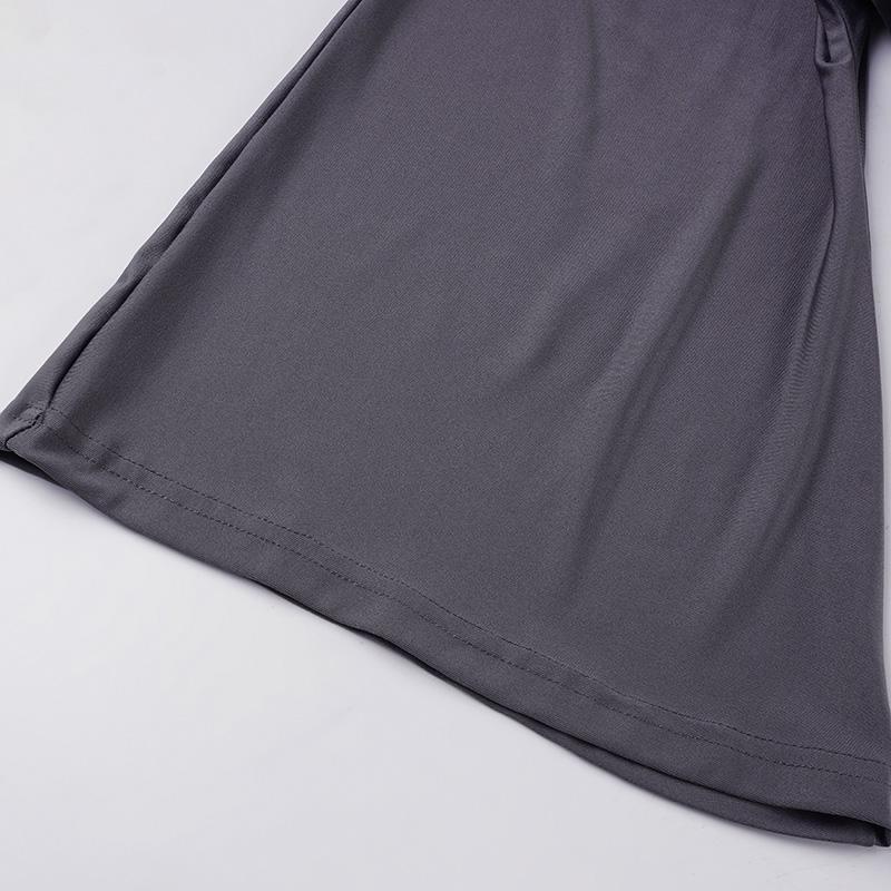 Women's V Neck Patchwork Ruched Batwing Sleeve a Line Loose Fit Fall Winter Y2K Casual Basic Tee, Comfortable Long Sleeve Top Women's V Neck Patchwork Ruched Batwing Sleeve a Line Loose Fit Fall Winter Y2K Casual Basic Tee, Comfortable Long Sleeve Top