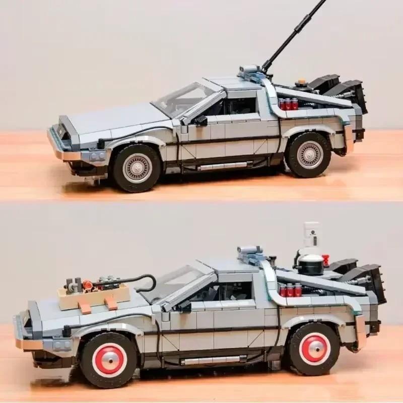 1872 Pieces Back to the Future Time Machine Building Blocks, Collectible Car Tech Model Kit, Birthday Toy Gift for Kids