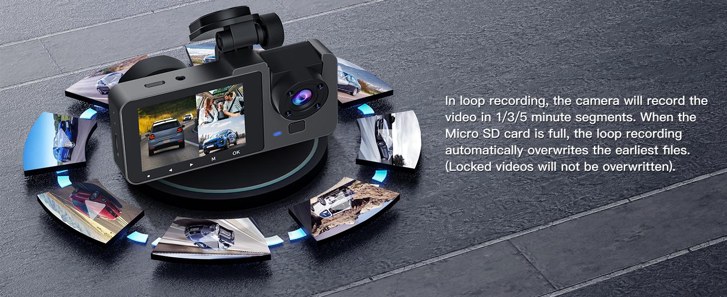 Dash Camera for Cars,4K Full UHD Car Camera Front Rear with Free 32GB SD Card,Built-in Super Night Vision,2.0'' IPS Screen,170°Wide Angle,WDR, 24H Parking Mode, Loop Recording，driving recorder，keep on driving，trafficCamera，dashCam，dash cam videos 4K