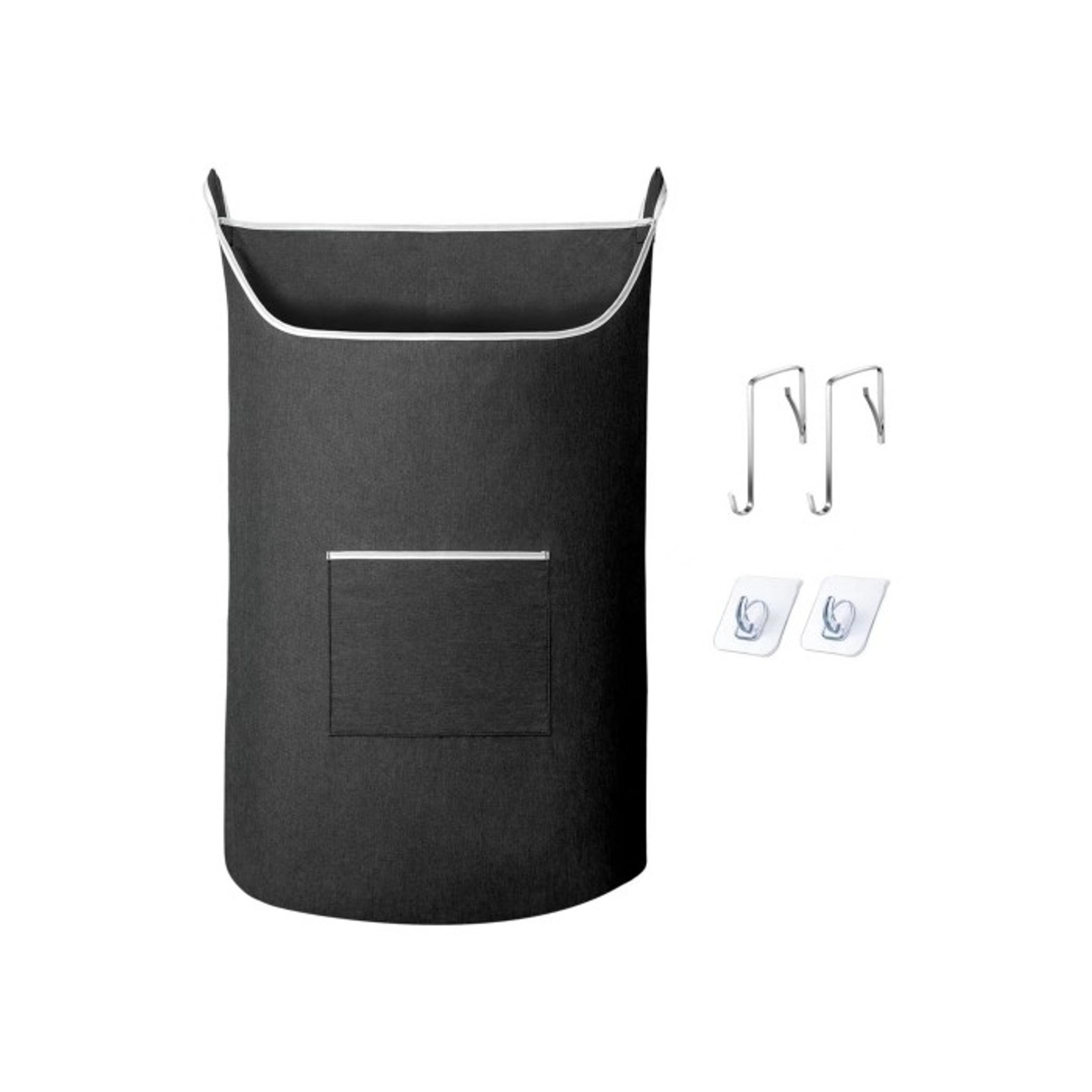X-Large Door Hanging Hamper Bag,2 Pack Large Capacity Hanging Laundry Hamper Basket with Wide Opening Dirty Clothes Laundry Hamper Storage Bag Size 35X22inch(Grey-2Pack)