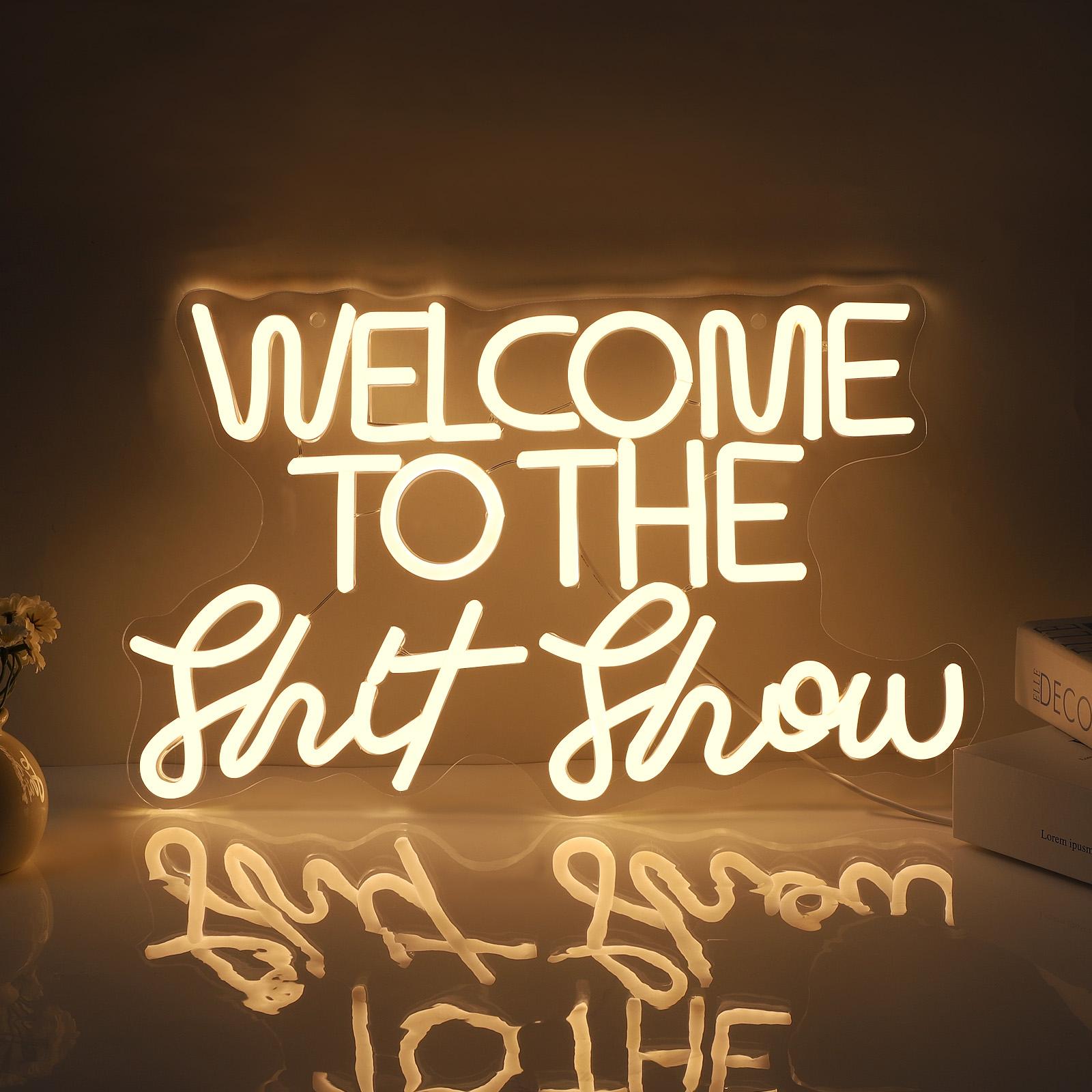 Serbasic Welcome to the Shit Show Neon Sign Neon Light Dimmable with ON/OFF Switch for Wall Decor Living Room Hotel Bar Club Beach Wedding Valentine's Day Birthday Party Gifts Artwork Bedroom Home Decor Interior Serbasic Welcome to the Shit Show Neon Sign Neon Light Dimmable with ON/OFF Switch for Wall Decor Living Room Hotel Bar Club Beach Wedding Valentine's Day Birthday Party Gifts Artwork Bedroom Home Decor Interior
