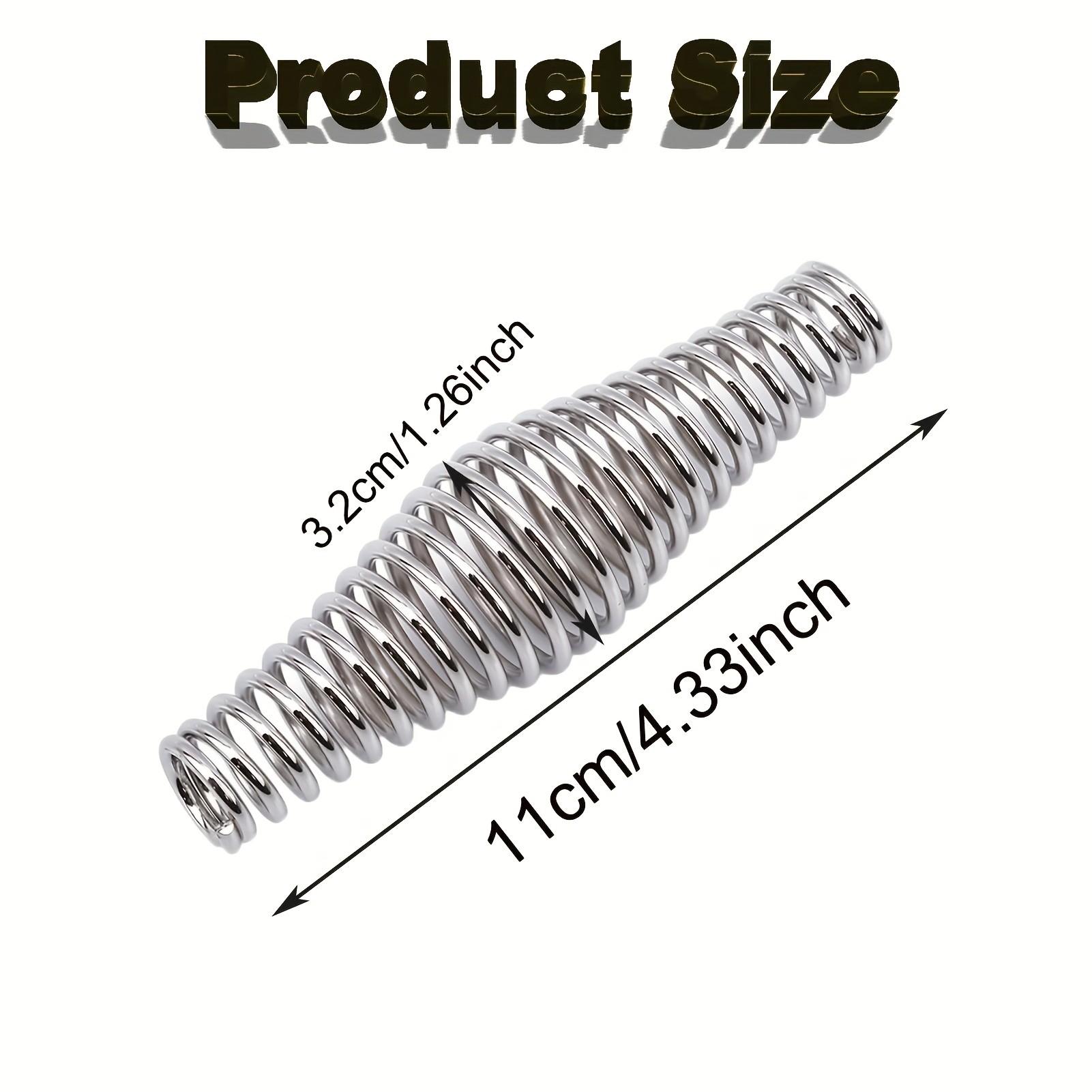 2-Pack 11cm Stainless Steel BBQ Spring Handle, Elastic Steel Roll, Smoker Grill Accessories, Stove Pit Parts