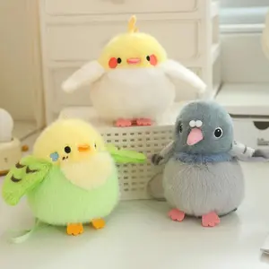 9 Styles Delicate Cute Mini Standing Shoulder Pet Bird Plush Toys Fluffy Pretty Parrot Pigeon Toys Funny Toy/Pendant For Kids
