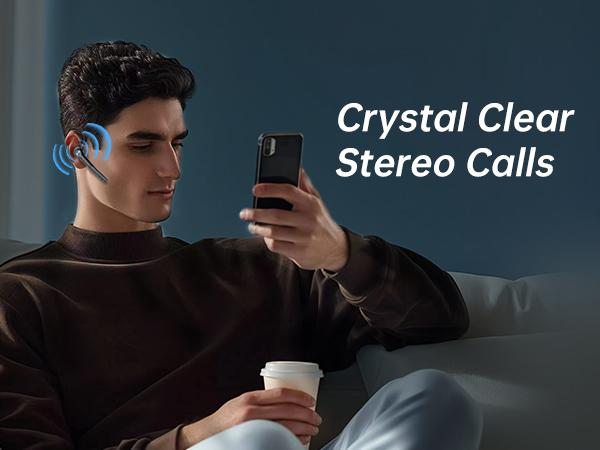 ONE LIFE G3 Driver Bluetooth Headset ENC Dual-Mic Noise Cancel V5.3, 60H Playtime, LED Case. Ideal for Truckers, Office & Driving Handsfree, One-Touch Mute, Secure Fit. Audio Headphone