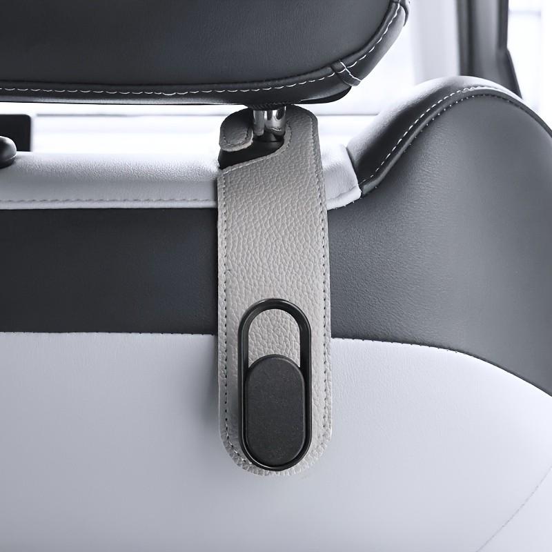 1PC Purse Hook for Car, Headrest Hooks for Car, Seat Back Storage Hook, PU Leather Car Purse Hook, Multi-Functional Car Hooks