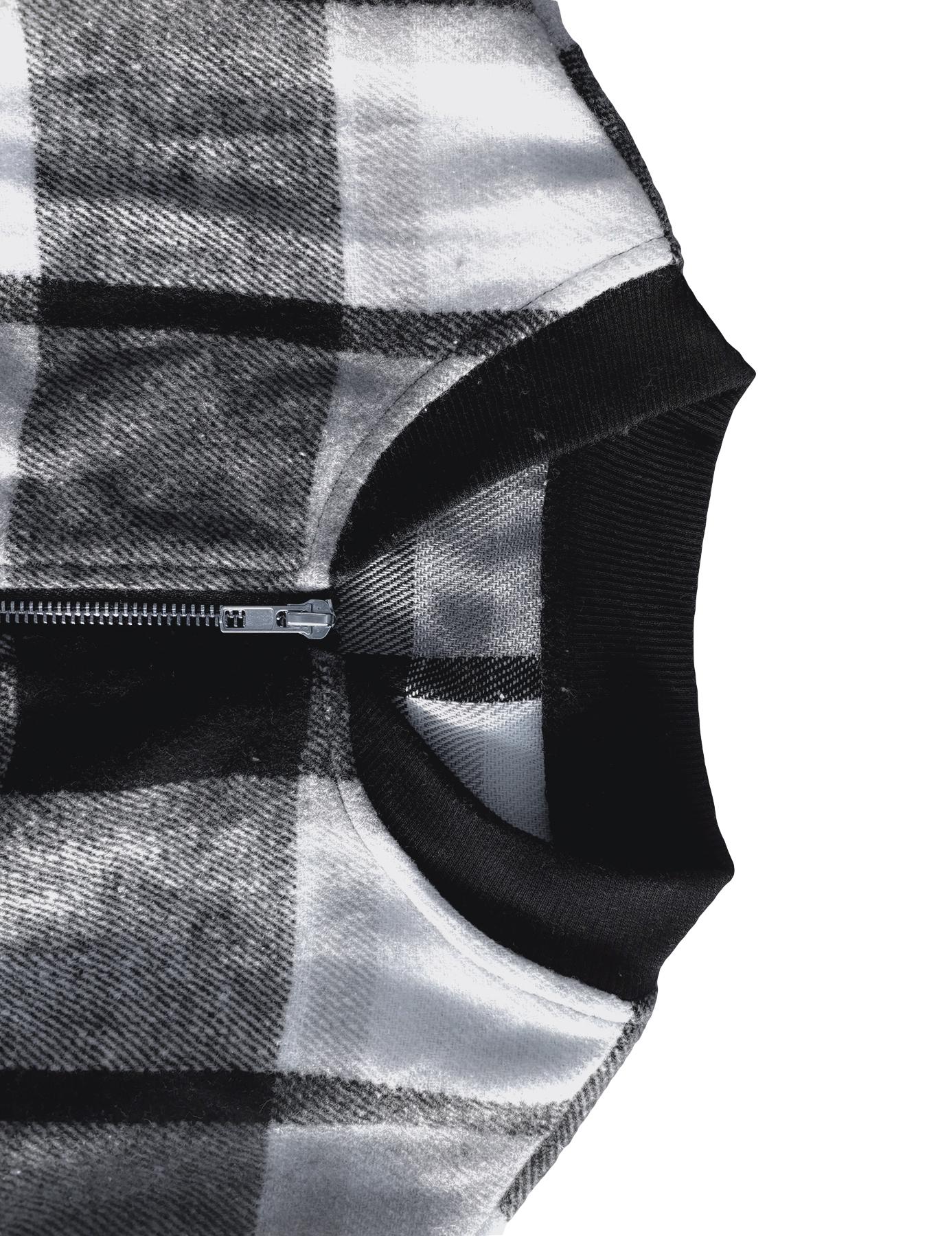 Women's Plaid Print Zip Up Bomber Jacket, Casual Long Sleeve Baseball Collar Outerwear for Spring & Fall, Ladies Clothes for Daily Wear, Casual Jackets, Zipper Jacket