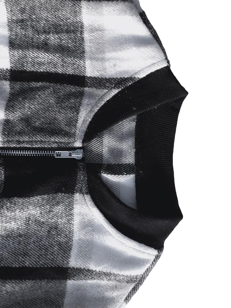 Women's Plaid Print Zip Up Bomber Jacket, Casual Long Sleeve Baseball Collar Outerwear for Spring & Fall, Ladies Clothes for Daily Wear, Casual Jackets, Zipper Jacket Women's Plaid Print Zip Up Bomber Jacket, Casual Long Sleeve Baseball Collar Outerwear for Spring & Fall, Ladies Clothes for Daily Wear, Casual Jackets, Zipper Jacket