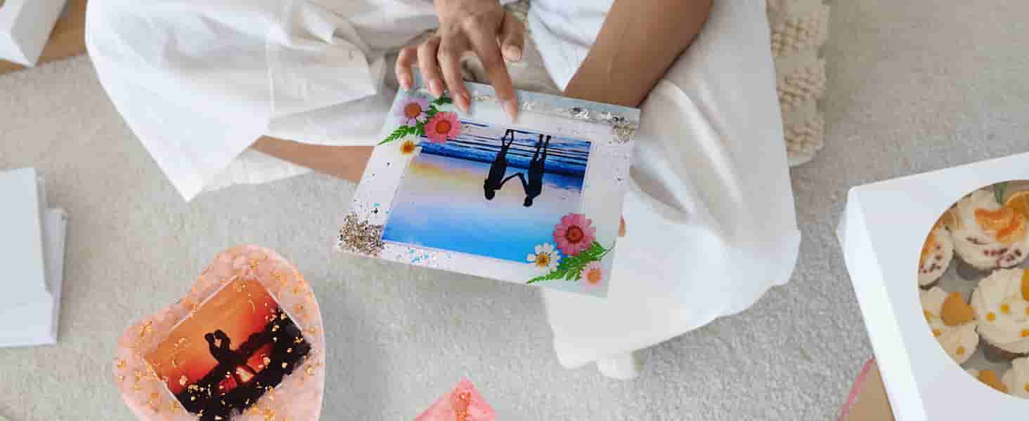 Epoxy Molds, Silicone, Large Size Picture Frames Silicone Molds Rectangle & Heart Shape Epoxy Resin Molds for Valentine's Day, DIY Home Table Décor,Anniversary Gift,DIY Gift- Let's Resin Epoxy Molds, Silicone, Large Size Picture Frames Silicone Molds Rectangle & Heart Shape Epoxy Resin Molds for Valentine's Day, DIY Home Table Décor,Anniversary Gift,DIY Gift- Let's Resin