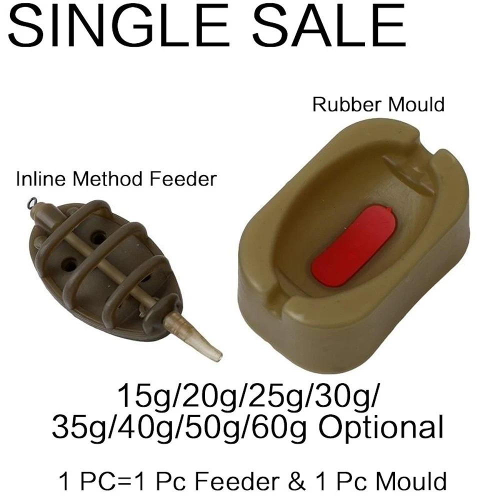Multi-Function Carp Feeder Mold Kit，Anti-Tangle Bait Runner with Leads，Freshwater Saltwater Fishing Tool，Adjustable Weight Feeder 15-60g，Portable Bait Forming Upgrade Fishing Gear
