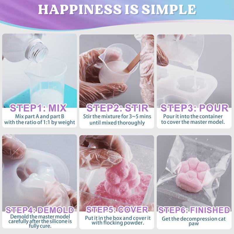 Flex Rubber for Making Taba Squishy-Super Soft 60oz Silicon Mix for Squishy Maker, DIY, Custom Cat Paws & Stress Relief Gifts- LET'S RESIN