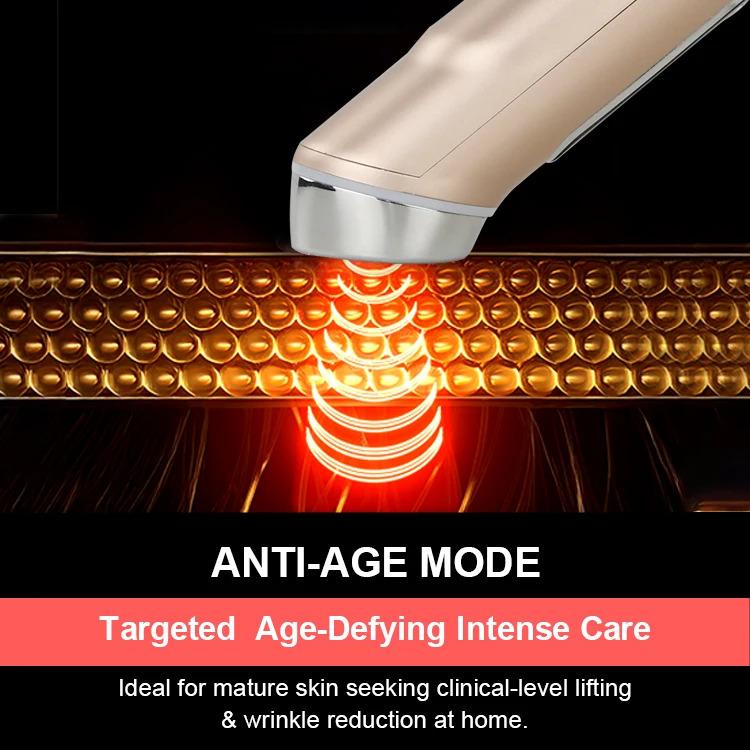 Age Booster Pro Microcurrent Facial Massager - Adjustable Handheld Beauty Equipment with EMS, Light Therapy, 4 Modes, 3 Levels, Waterproof Stainless Steel, Rechargeable Battery, Skin Tightening, Pore Refinement, Soothing Wrinkle Smoothers