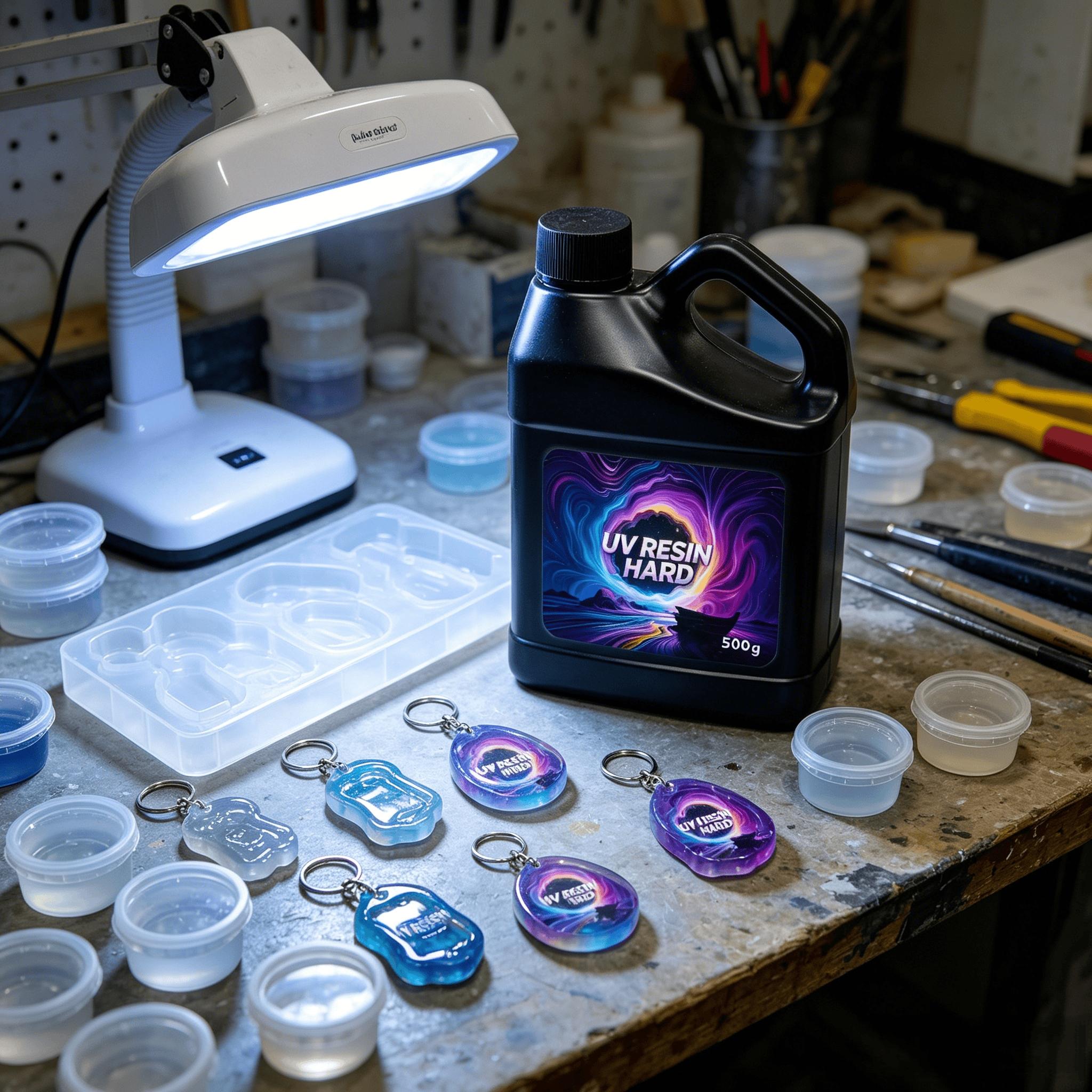 500G And 1000G Upgraded High-Capacity Crystal Clear UV Curing Epoxy Resin - a Brand New Formula Adhesive Resin That Requires No Mixing, Cures Quickly Under UV Or Sunlight, And Has a Transparent High Gloss End. It Is Suitable for Crafts