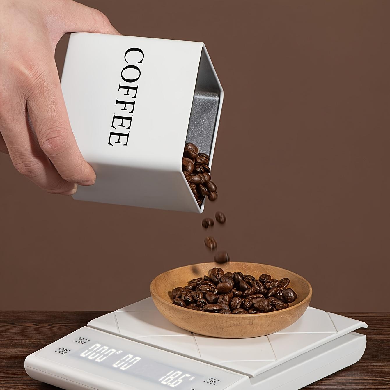 3-piece black and white storage jar set, metal containers for coffee beans, sugar, and tea, kitchen utensils, durable multi-purpose storage box