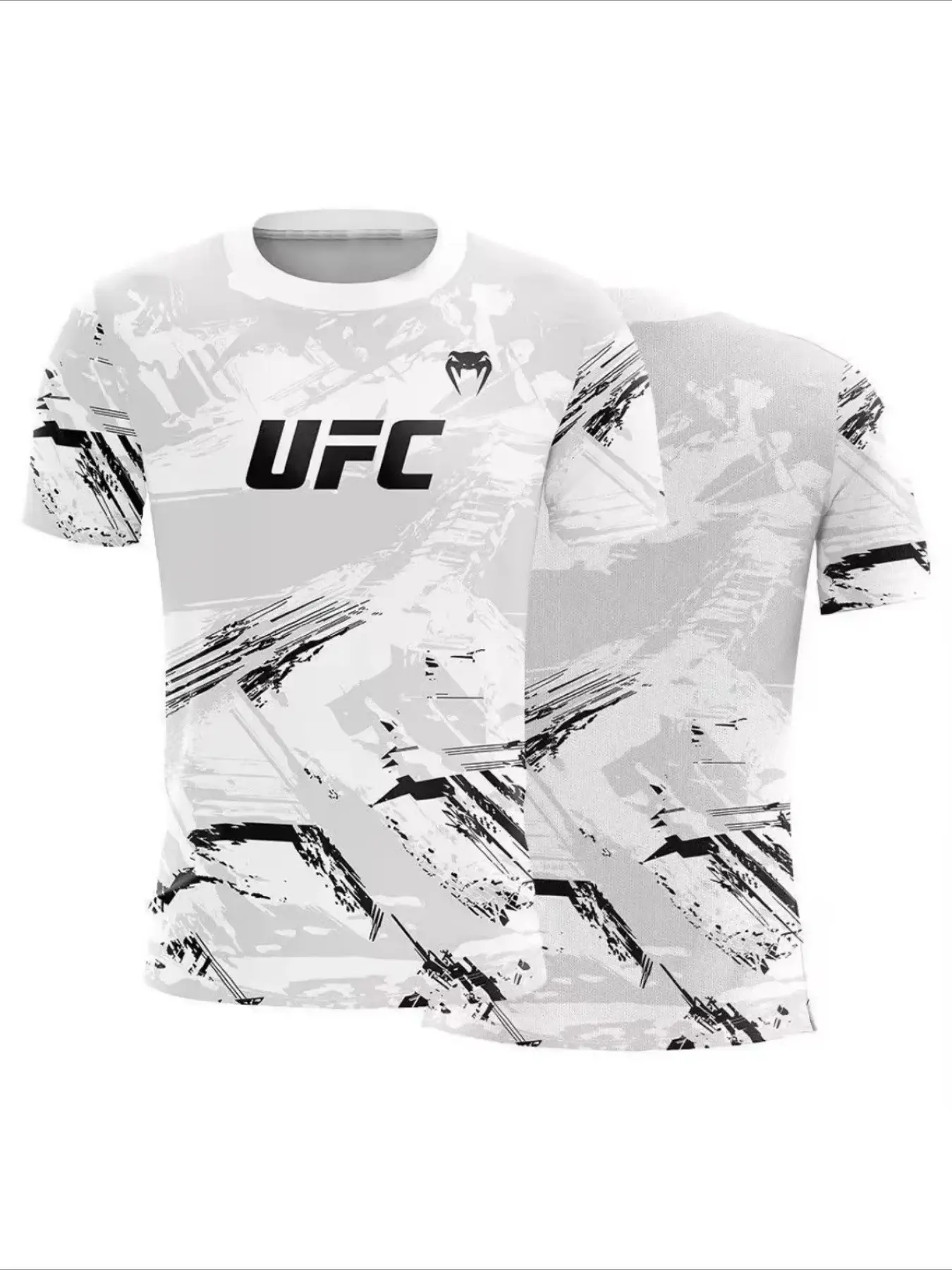 Men's Fashion Quick-Dry Casual Breathable Round Neck Short Sleeve Top, Summer Bestseller, Ufc Boxing Fighting Competition Wear