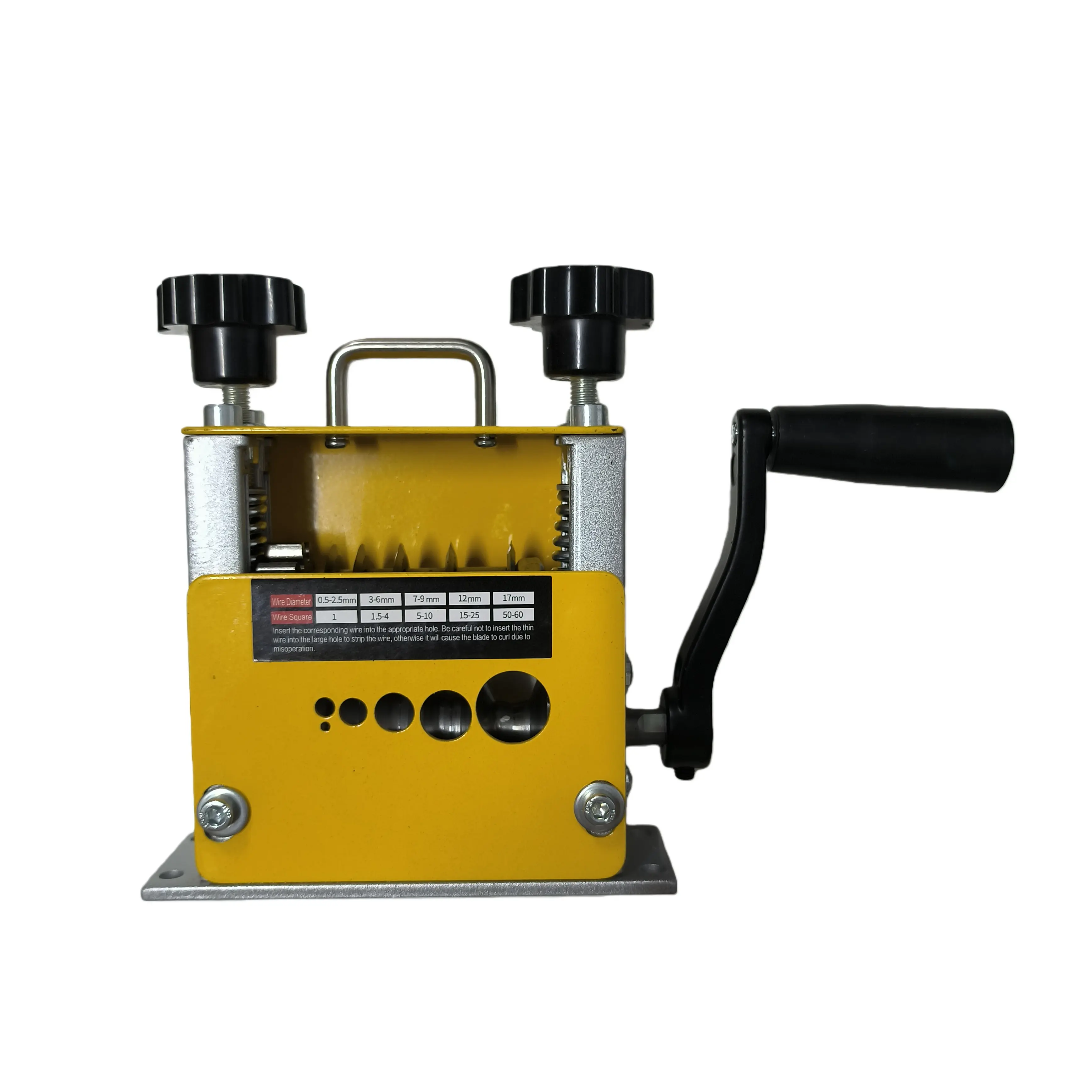 Wire Stripper Machine Gauge Wire 0.02-0.67inch (0.5-17mm), Manual Wire Stripping Machine, Drill Powered Wire Stripper Tool with 6 Channels 5 Blades for Scrap Copper Recycling
