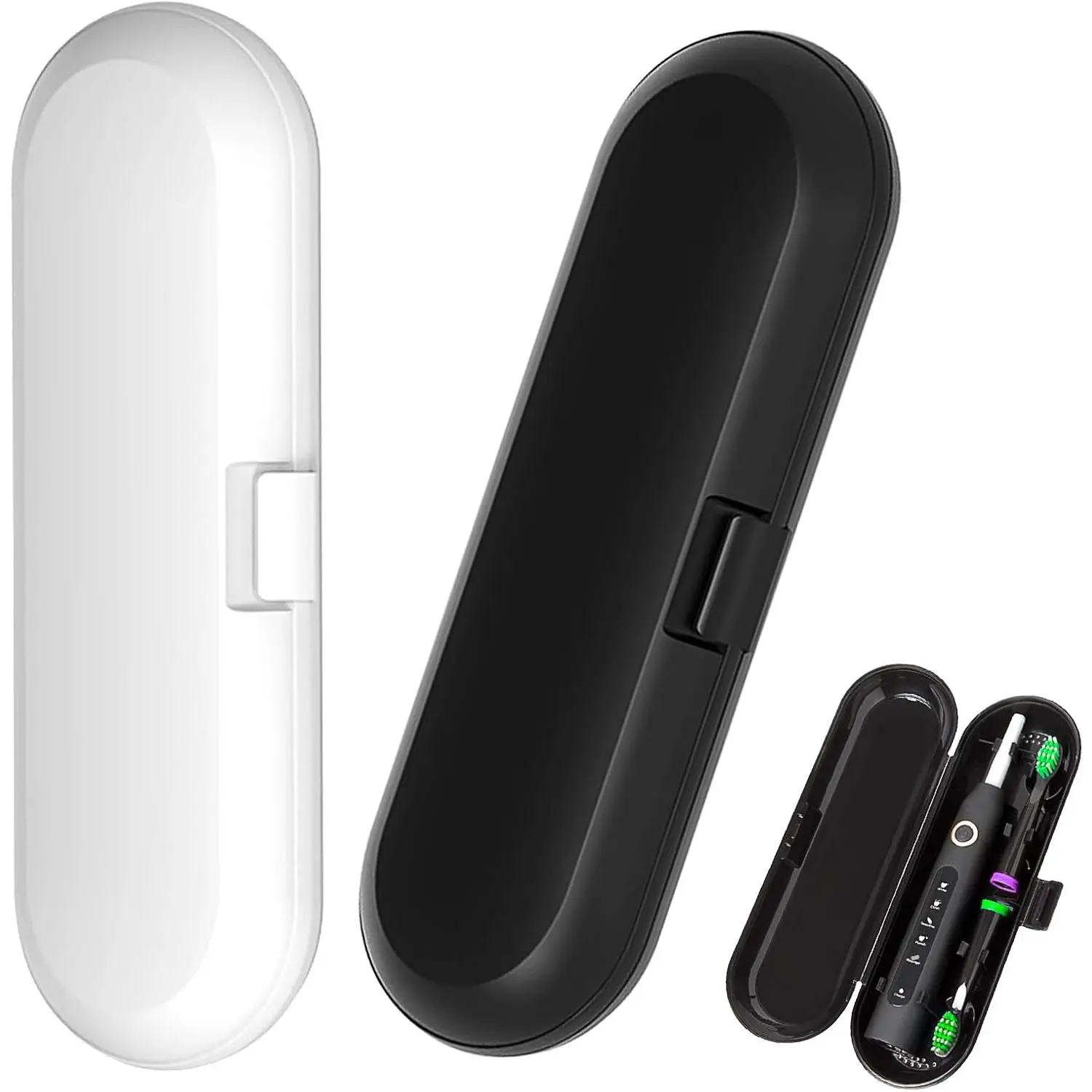 YFMHK 2-Pack Electric Toothbrush Travel Cases - Protective Home Organizer Storage Holders for Work & Business Trips