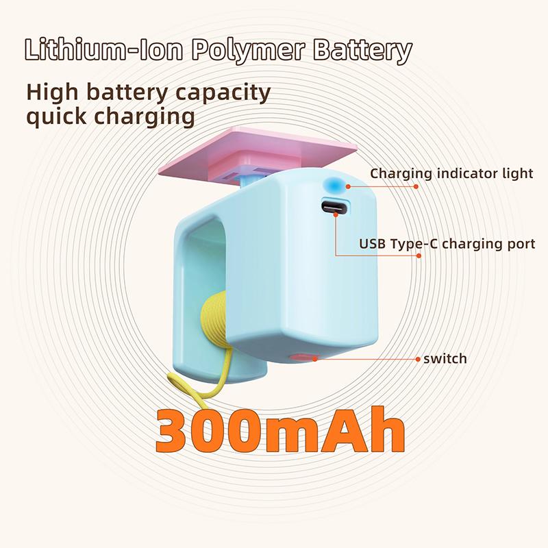 Interactive Hanging Cat Retractable String Toys for Indoor Kittens & Bored Adult Cats with 3 Flying Feathers Automatic Electric Teaser Rechargeable Blue Cat Toy