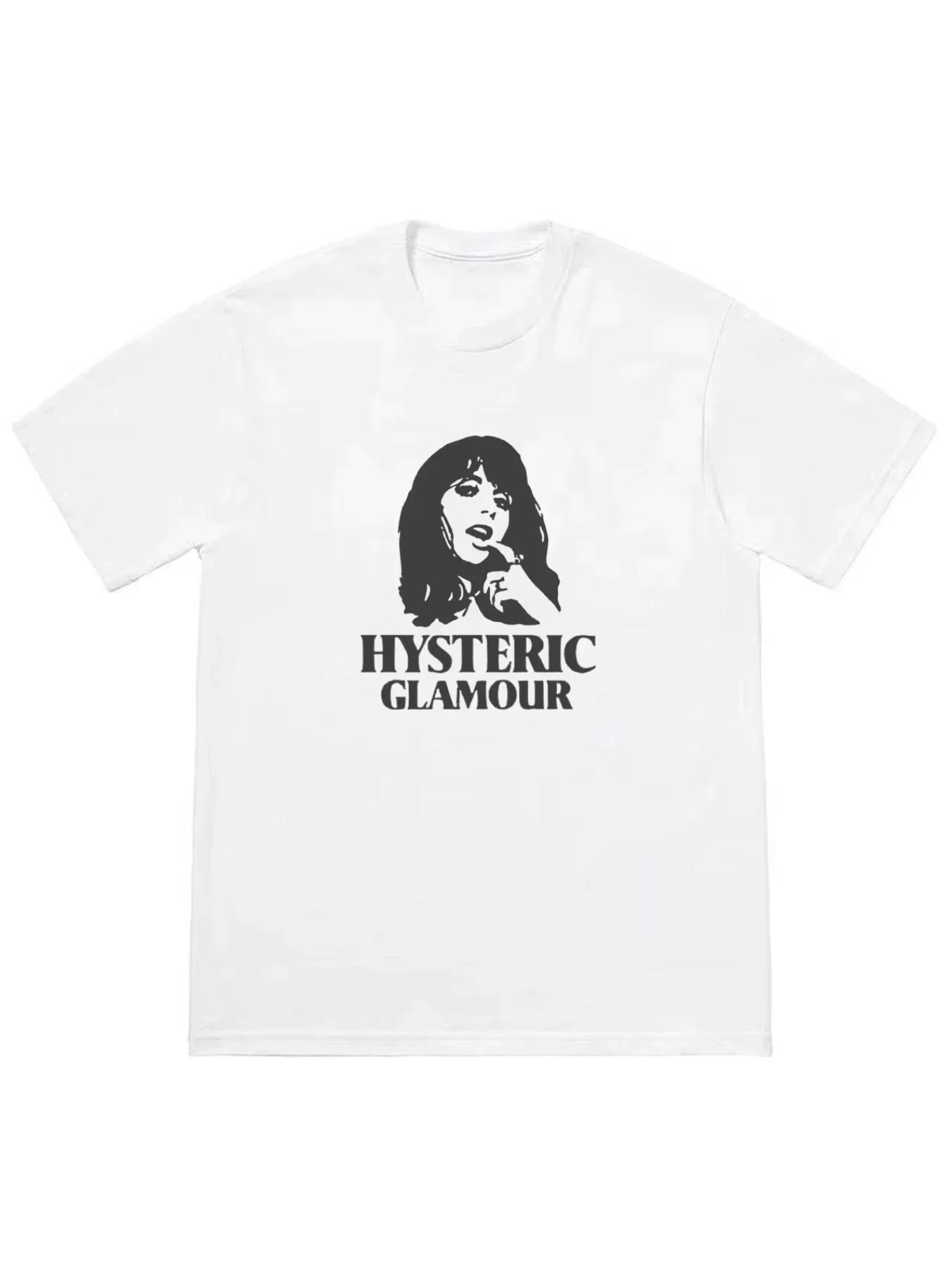 Hysteric Glamour T-shirt American Retro Tee Street Culture Tide Brand T-shirt Niche High Quality Trend Short Sleeve