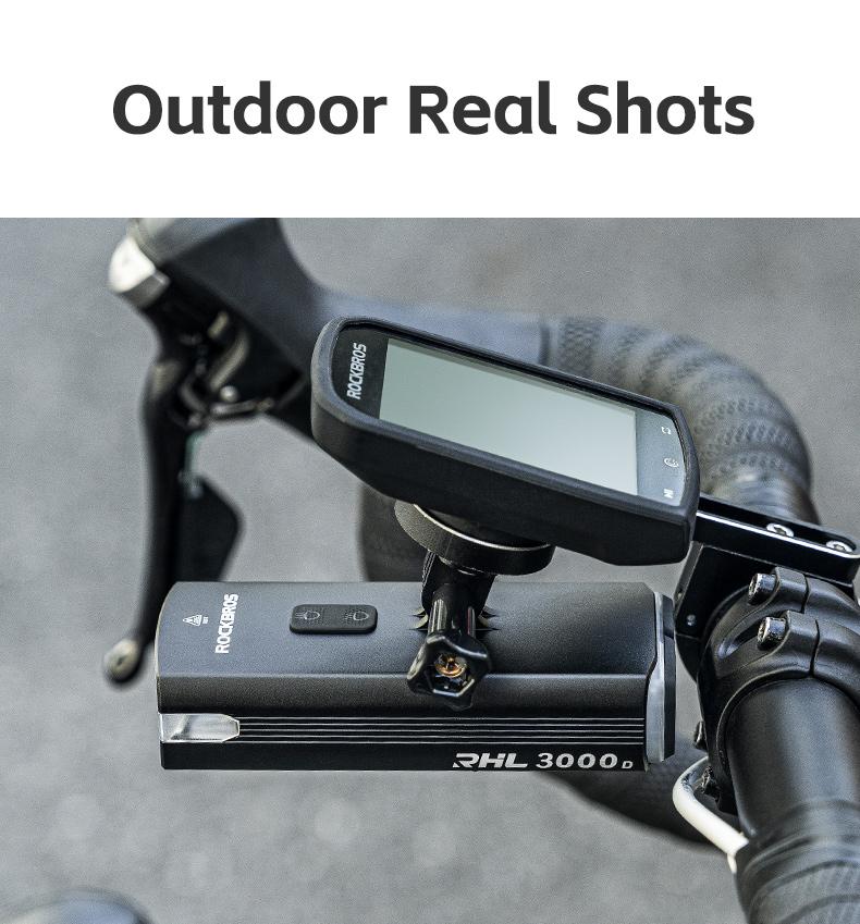 ROCKBROS 3000 Lumens USB-C Bike Light with 10000mAh Battery