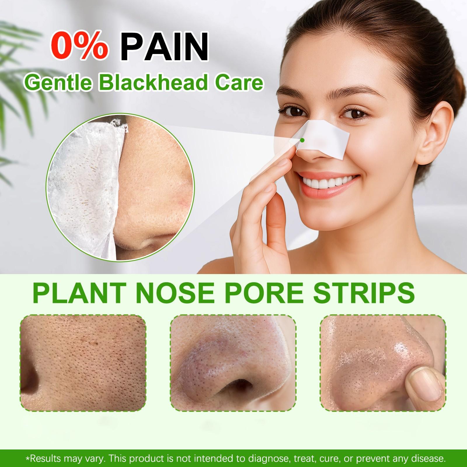 MasaiGGe Plant Nose Pore Strips,Nasal skin cleansing mask, deeply cleanses the skin, making the nose look cleaner. Suitable for all skin types.