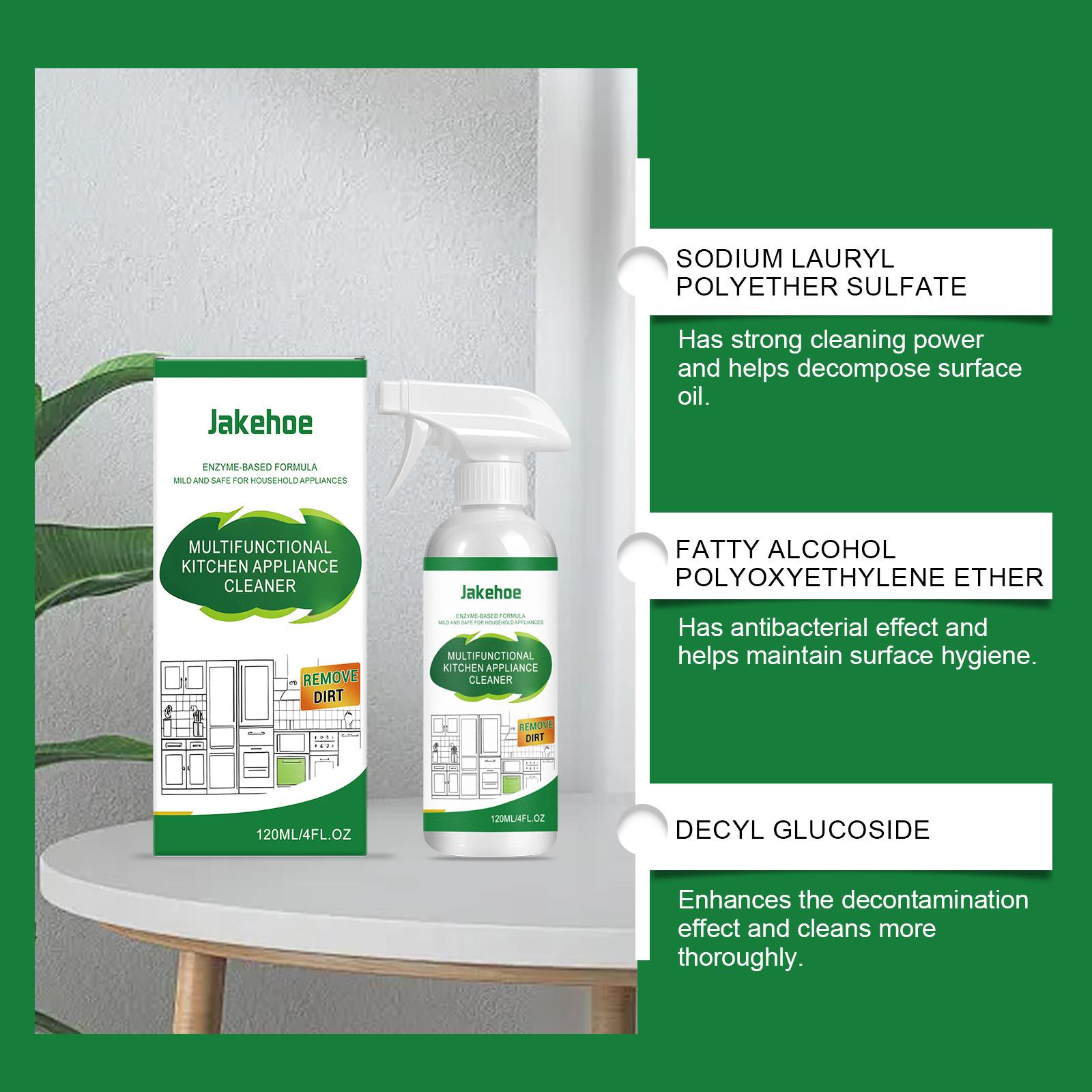 Kitchen Appliance Cleaner, Heavy Oil Remover for Stovetops and Range Hoods, Multi-Purpose Cleaning Agent, Effective Grease Cleanser