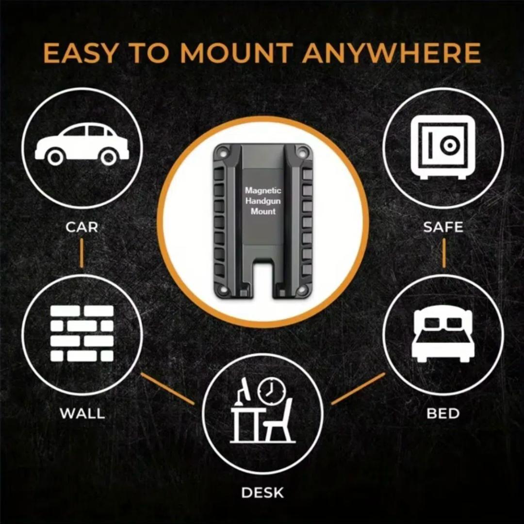 Gun Magnet Bracket Quick Draw Gun Magnetic Pistol Holster Hidden Car Applicable to multiple scenarios