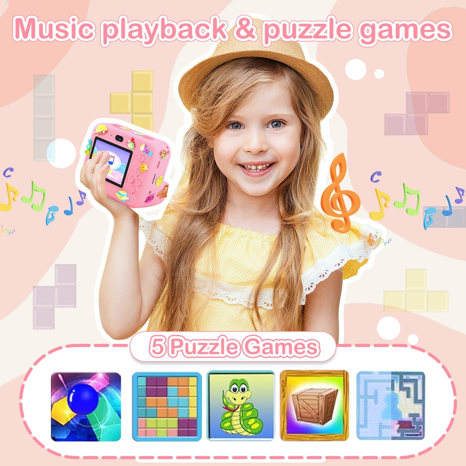 Instant Printing Camera, 16x Digital Zoom HD Digital Camera with 32GB SD Card, Perfect Birthday Gift