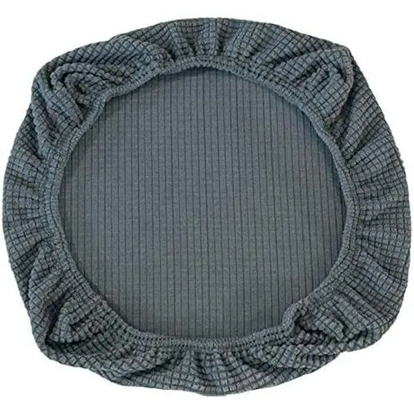 Dining Room Chair Cover, Elastic Stretch Chair Slipcovers Super Fit Anti-dust Desk Seat Cover Spandex Removable Washable Kitchen Chair Protective Cover Applicable Seat Size 15-20 Inches (Grey)