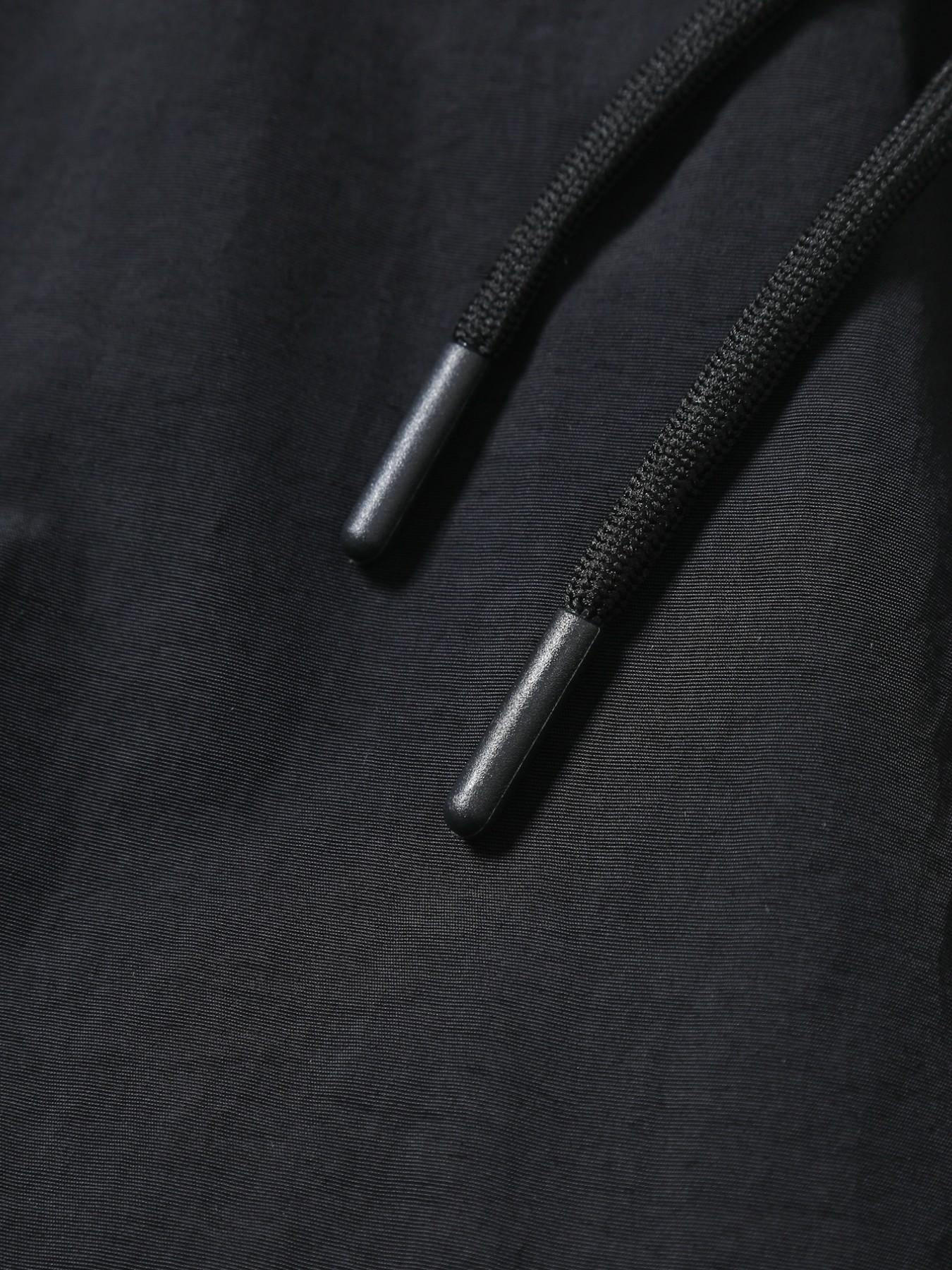 Men's Slim-Fit Polyester Casual Pants, Elastic Waistband, Drawstring Ankle Cuffs, Outer Pockets, Spring Fall Streetwear