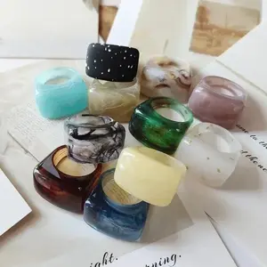 1pc Creative Ring Fashion Chunky Ring Decorative Acrylic Knuckle Ring Finger Joint Unisex Jewelry Accessories