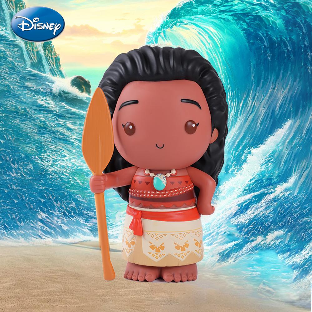 L-1PC Disney Moana Adventurous Princess Money Bank Officially Licensed PVC Coin Bank Cartoon Style Cute Character Collectible Decorative Piggy Ornaments