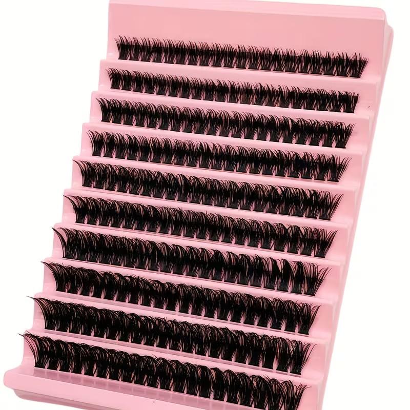 Lash Clusters 80D DIY Cluster Lashes Volume Eyelash Clusters Eyelash Extensions False Eyelashes Black Individual Lashes Super Thin Lash Band Wispy Lash Extension at Home DIY Dramatic Lashes, Lengthening Volumizing Lashes (60D,8-16mm)