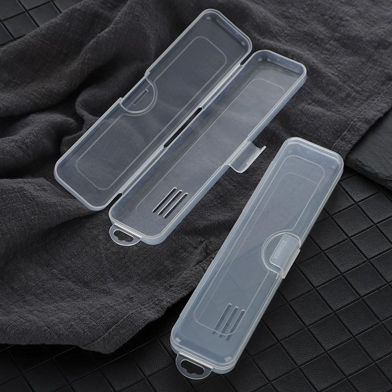 2pcs Transparent Dust-Proof Plastic Toothbrush Travel Container, Portable Toothbrush Holder, Easy Clean, Ideal for Travel and Home Use