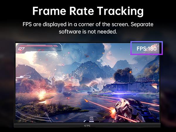 KTC 27-Inch Full HD 1920x1080 Fast IPS 180Hz Gaming Monitor, GTG 1ms Computer Monitor, DP 1.4 & HDMI 2.0 Ports, FreeSync Frameless PC Gamer Monitor, HDR10, VESA Mount, H27F22