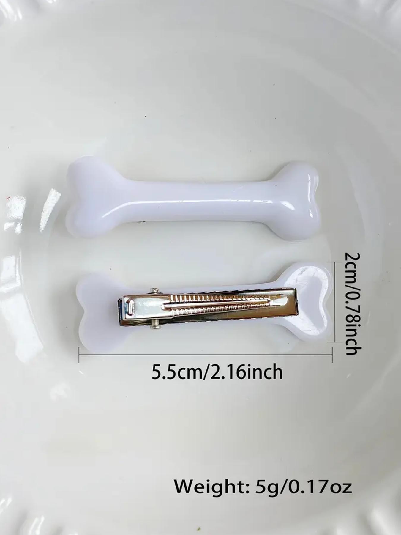 6pcs Cute New Bone-shaped Hairpin, Fresh And Sweet Lolita Duckbill Clip, Creative And Versatile Side Bangs Hair Accessories, Can Be Used For Daily Hairstyle Decor, Photography Accessories, Bangs Hairpins For Girlfriends And Ladies, Hairpin Sets