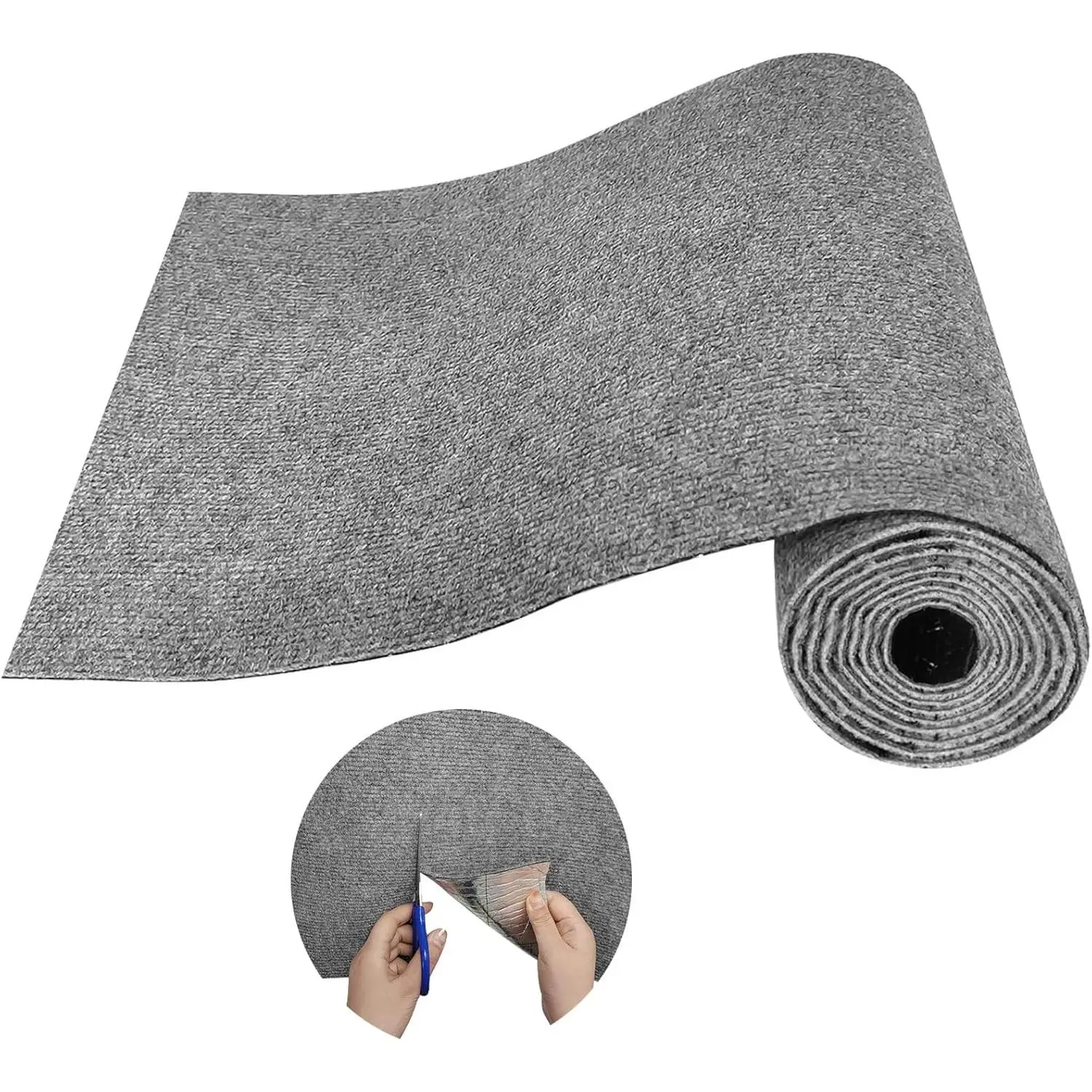 YEXEXINM Trimmable Cat Scratching Post Carpet Covered 78.7”x15.8” Self-Adhesive Cat Tree Shelves Replacement Parts Mat Cat Scratcher for Cat Tree Shelf Shelves Steps Couch Furniture DIY Protector
