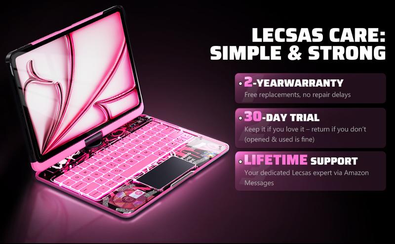 New Y2K Color Keyboard Pink For iPad Pro 12.9/11/10.9/13-inch (M4, 2024/2025) With 360° Rotatable Multi-Touch Trackpad ,Compatible Backlit Keyboard, Pencil Holder,Type-C Charging