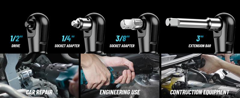 Seesii 1/2" Cordless Ratchet Wrench,66Ft-lbs Torque, Electric Brushless Ratchet Wrench w/ 2 Batteries, Variable Speed Trigger, 8 Sockets, 1/4" & 3/8" Adapter, 3" Extension Bar, RT600C Black Friday Deals