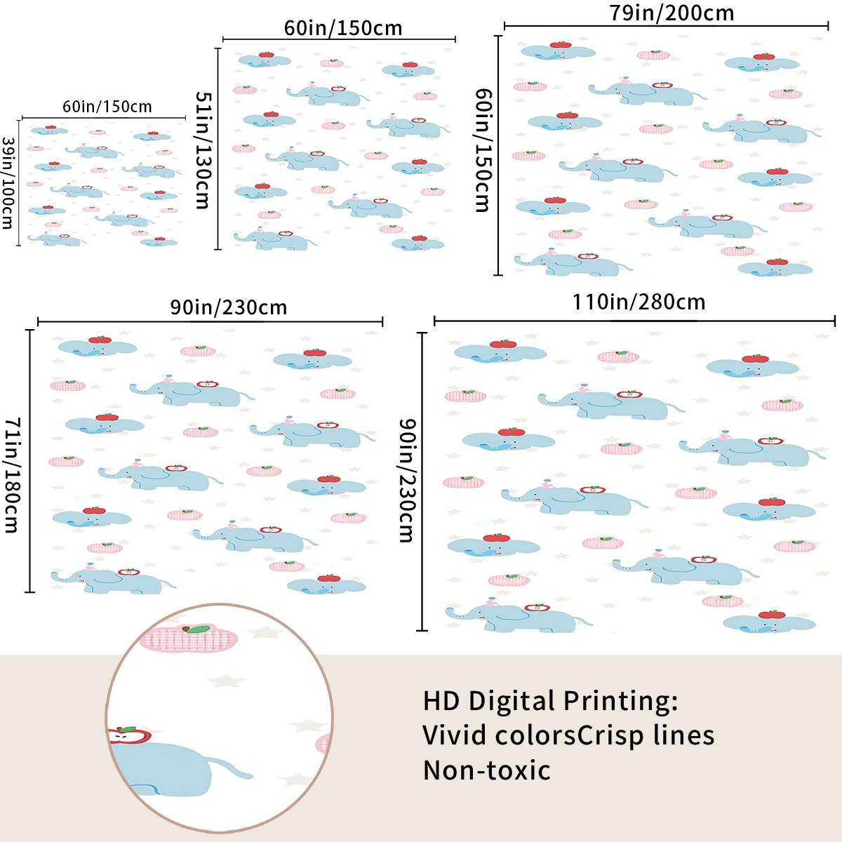 1 Fresh and Cute Cartoon Elephant Print Tapestry, Suitable for Bedroom, Living Room, and Dorm Room Wall Decor a Gift Loved by Children and Teenagers