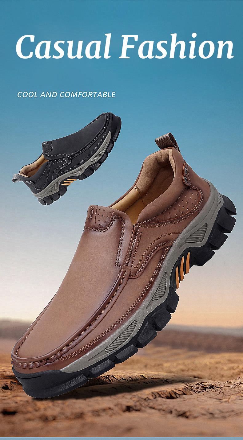Men's Casual Slip On Fashion Loafers, Athletic Outdoor Style, Breathable Lightweight Non-Slip, Microfiber Leather, Plus Size, Outdoor Walking Athletic Shoes
