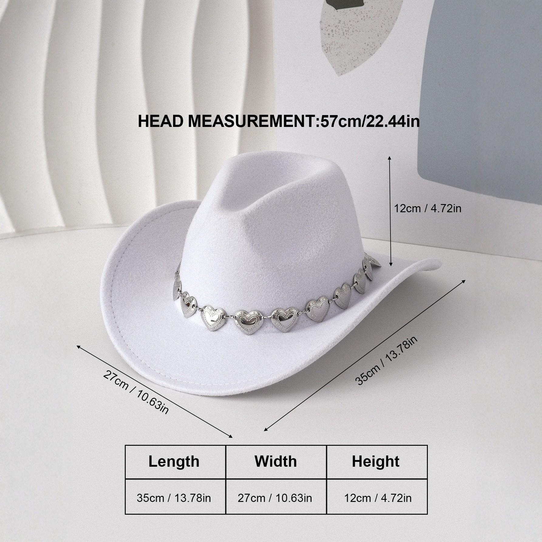 European and American cross-border hollow metal oversized love chain hat chain hip hop punk cowboy hat top hat retro felt hatSpeedy Smarts