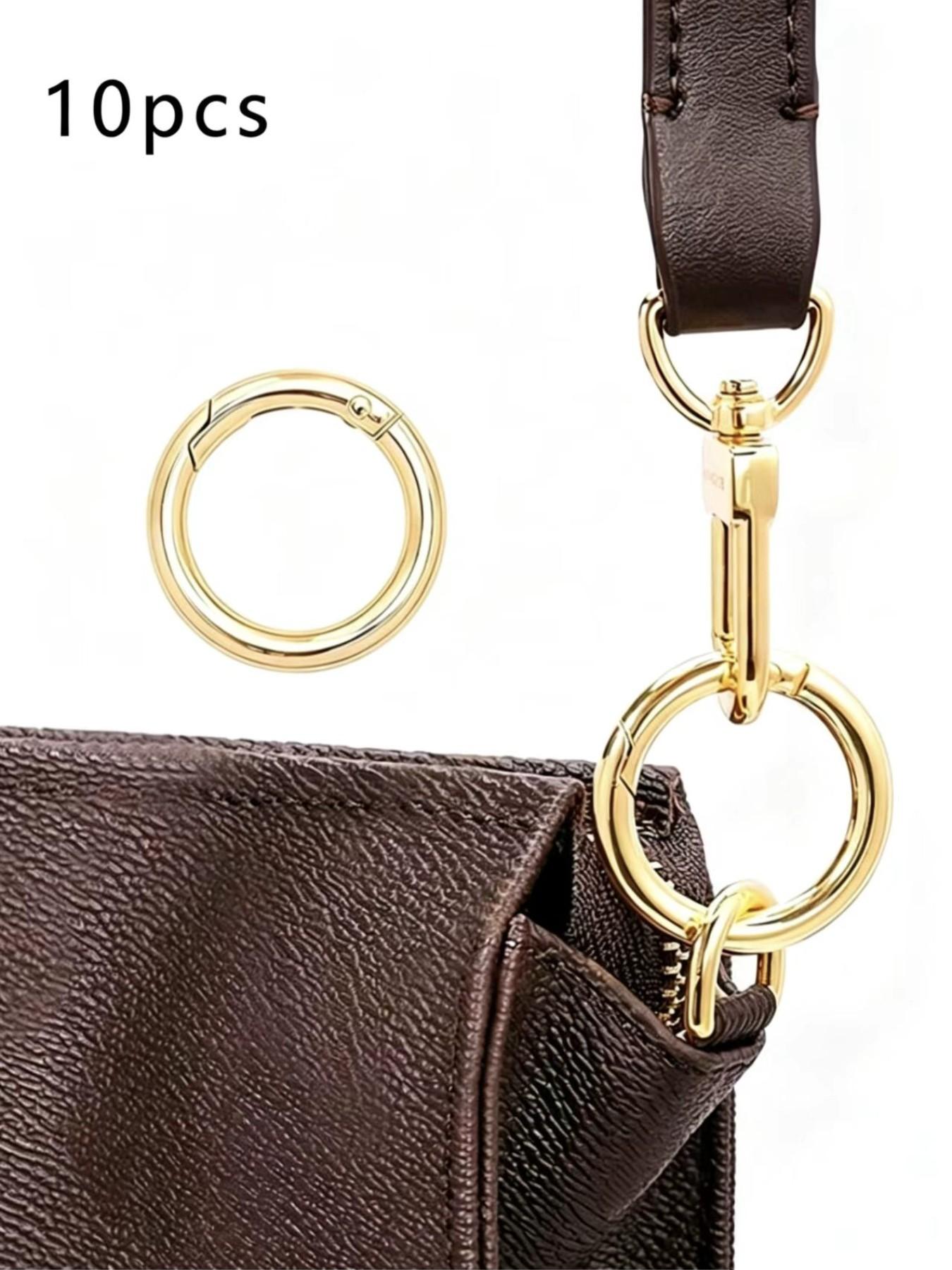 [10pcs Metal O-ring Buckle] 10pcs/lot Metal O-ring, spring buckle, can be opened, round safety buckle, keychain, bag clip hook, dog chain buckle, DIY connector, DIY Wallet Making