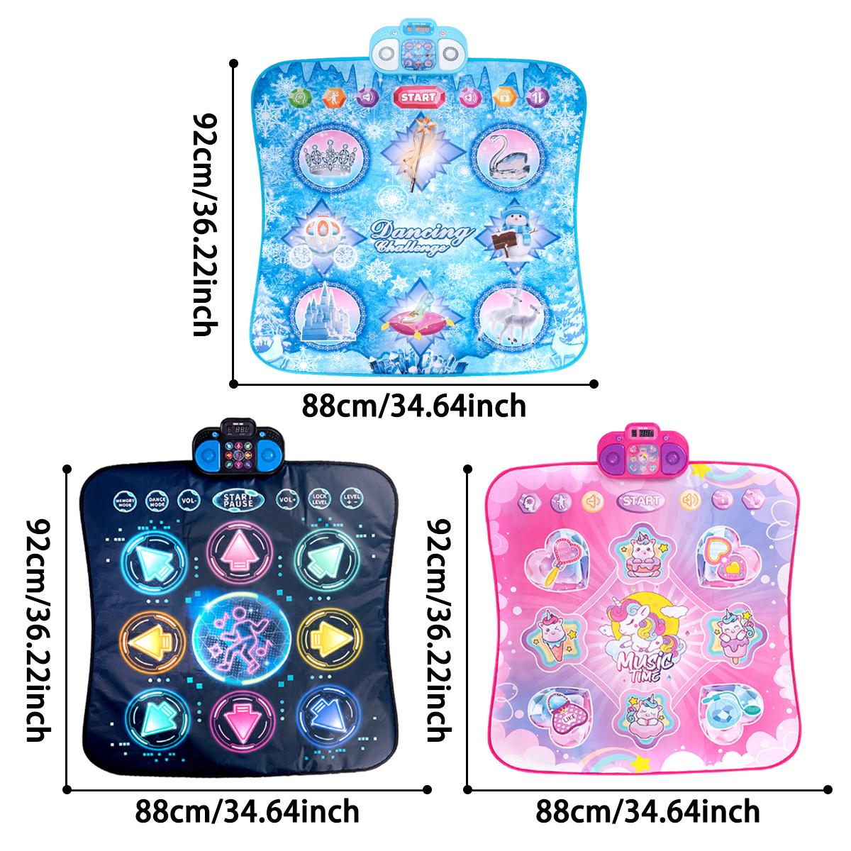 Electronic Dance Game Pad, Multifunctional Modes, LED Lights & Music, Birthday Gift Toy for Girls, Interactive Dancing Mat