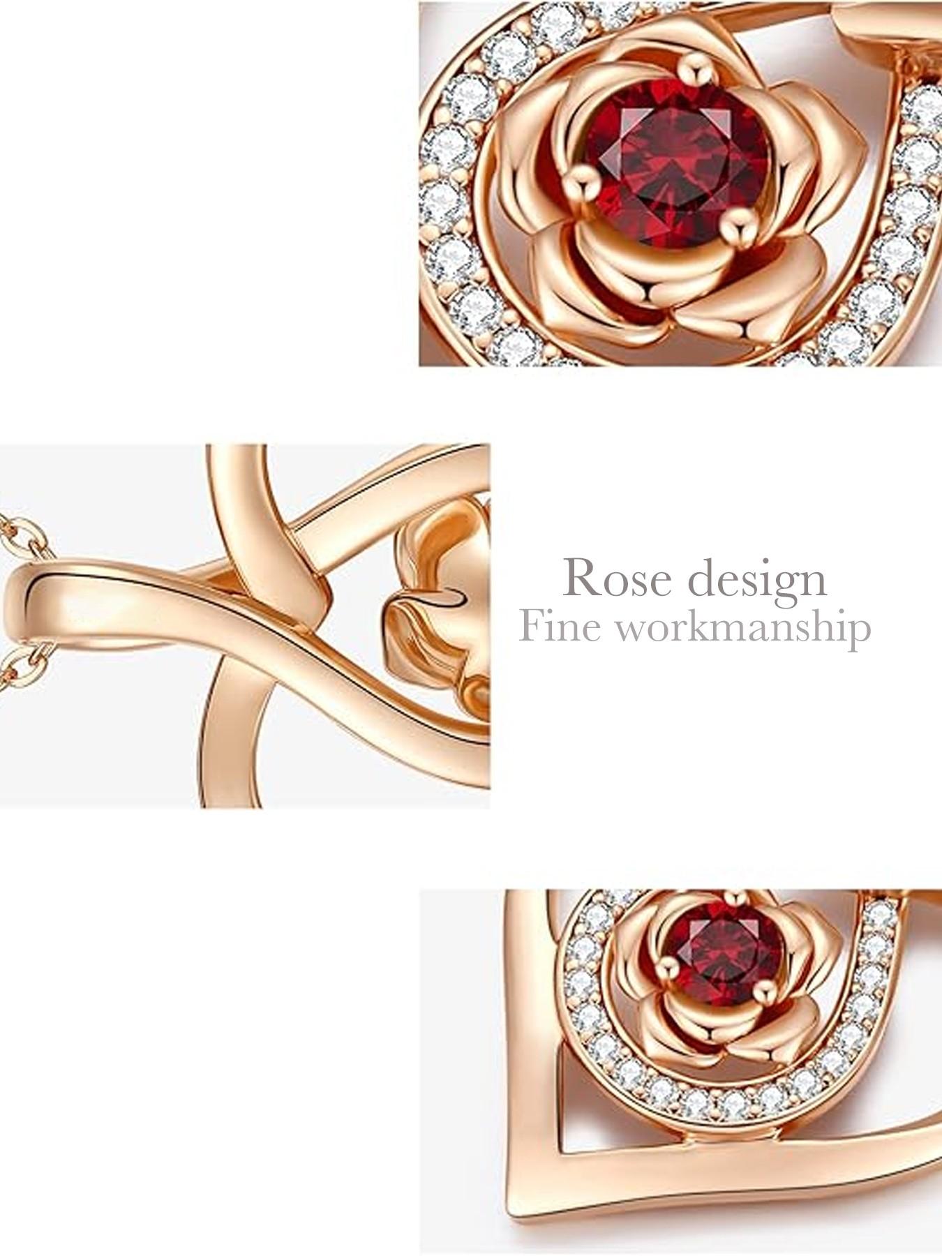 Romantic Teddy Bear with Preserved Rose and Necklace, Real Rose in Elegant Gift Box for Women, Bear Roses Gifts for Valentine's Day,Weddings,Mother's Day,Anniversary,Birthday,Christmas,