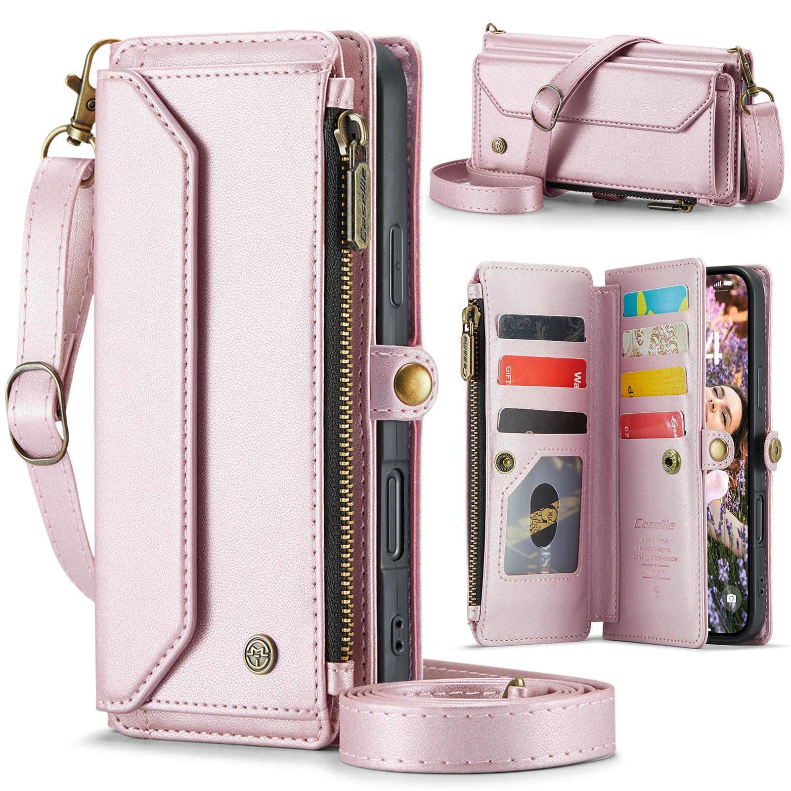 Wallet Case Cover Protector for iPhone 17/16e/15/14/13 Pro Max, Rfid Protection, Stand, Credit Card Slots, Unisex Design, Plain Pattern