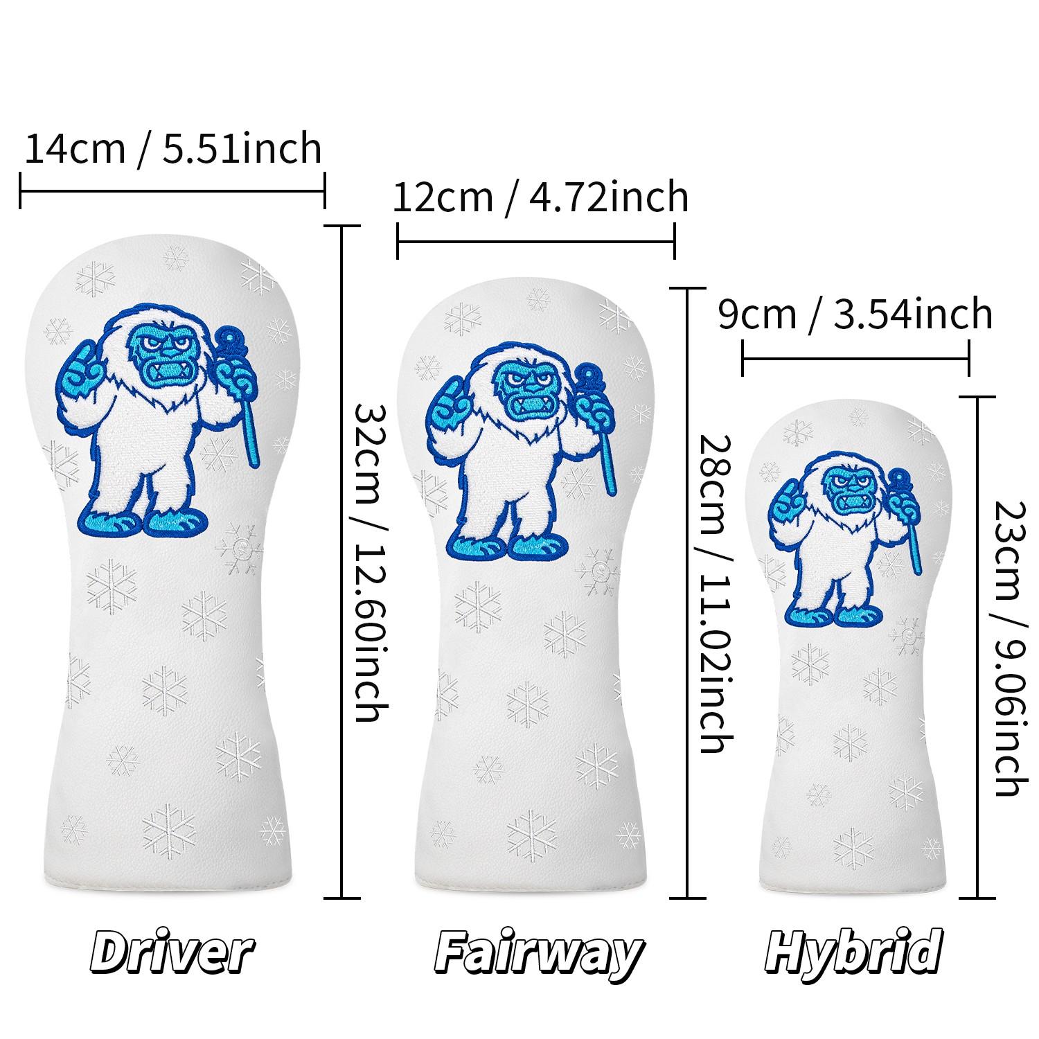 Golf Club Head Covers, Scratch-Resistant, Impact Protection, Elastic Self-Sealing Closure, Fits Most Golf Clubs, Perfect Gift for Golfers, Golf Gift Accessory