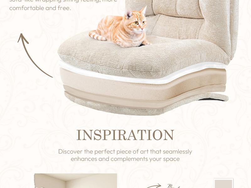 Dowinx Criss Cross Chair with Wheels, Premium Fabric Morden Home Vanity Chair Wide Seat，DualLayer Thickened Cushion