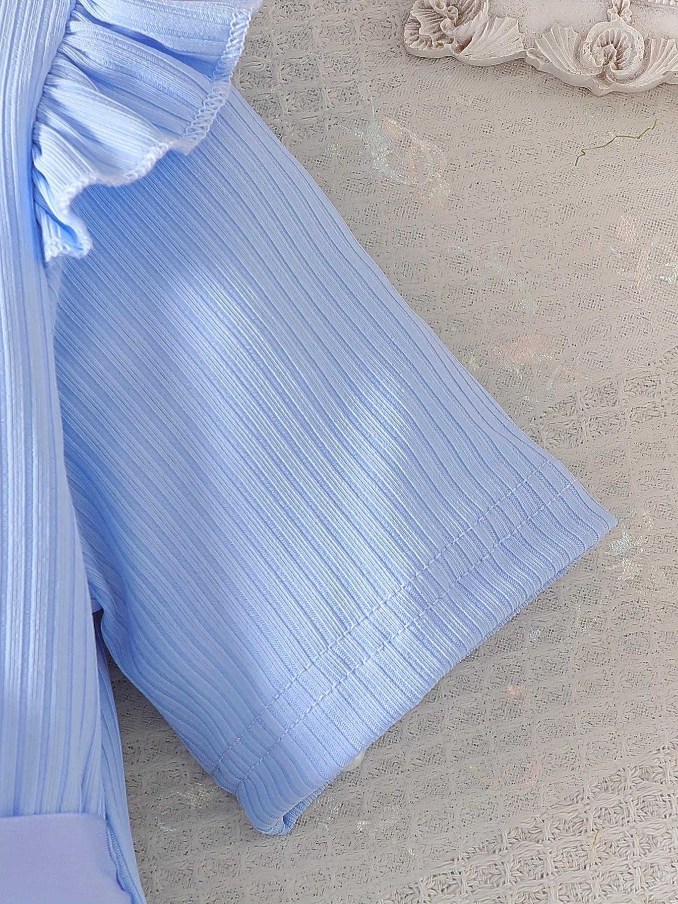 Beautiful Unicorn Print Dress for Girls, Blue Short Sleeve Princess Dress with Silver Color Stars, Casual Fitted Dress for All Seasons